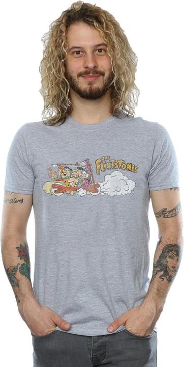 Image du produit The Flintstones - T-shirt FAMILY CAR DISTRESSED - Homme (L)