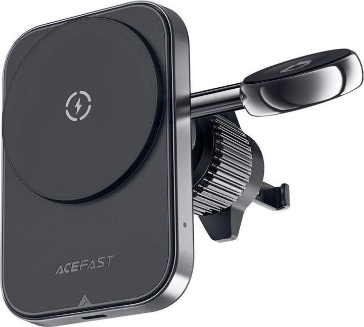 Immagine prodotto Acefast Supporto da auto D18 con caricatore induttivo MagSafe/Qi + cavo USB-A USB-C - nero