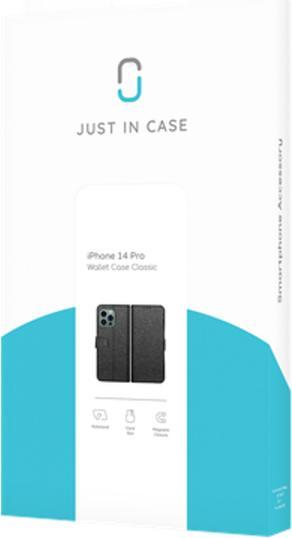 Image du produit Just in Case Housse de livre en cuir noir Apple iPhone 14 Pro (Apple iPhone 14 Pro)