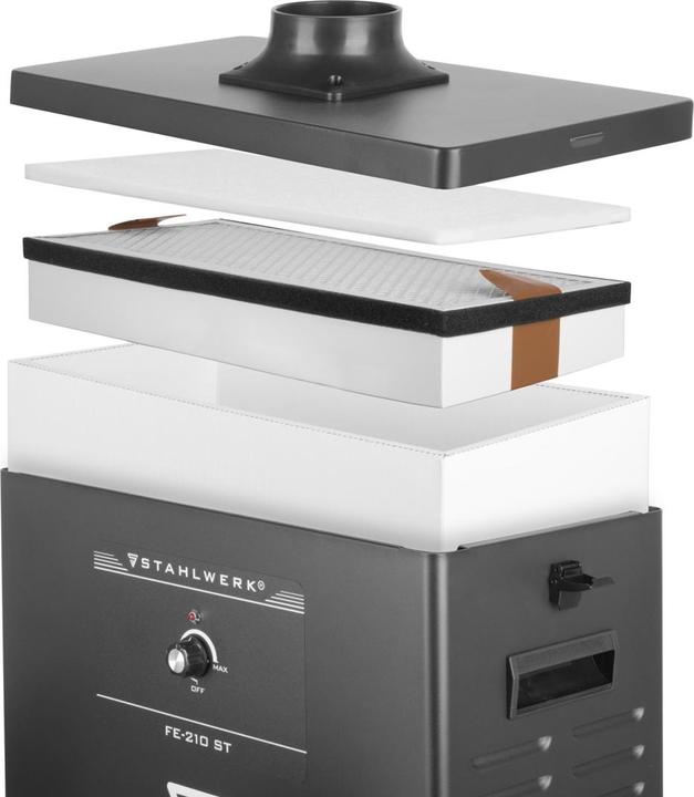 Produktbild Stahlwerk Rauchabsaugung FE-210 ST mit 3-fach-Filter und 210 W Absauganlage (Absauganlage)
