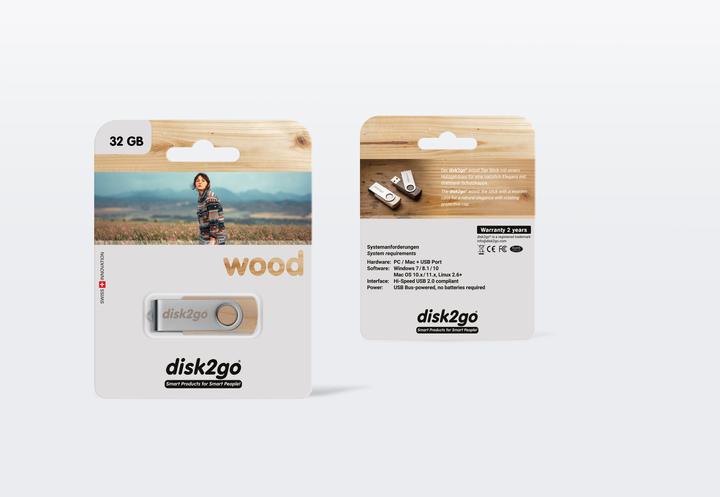 Produktbild Disk2go Wood (32 GB, USB-A, USB 2.0)
