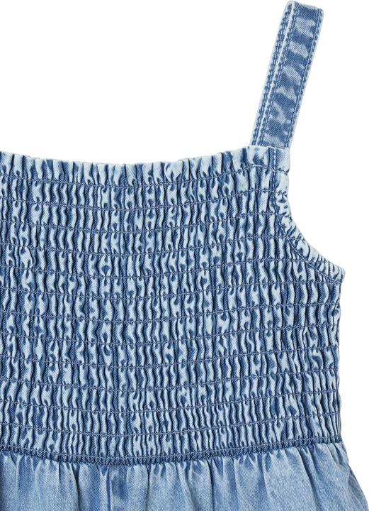 Actual product image Vertbaudet Mädchen Jumpsuit aus Light-Denim mit gestickten Blumen (110)