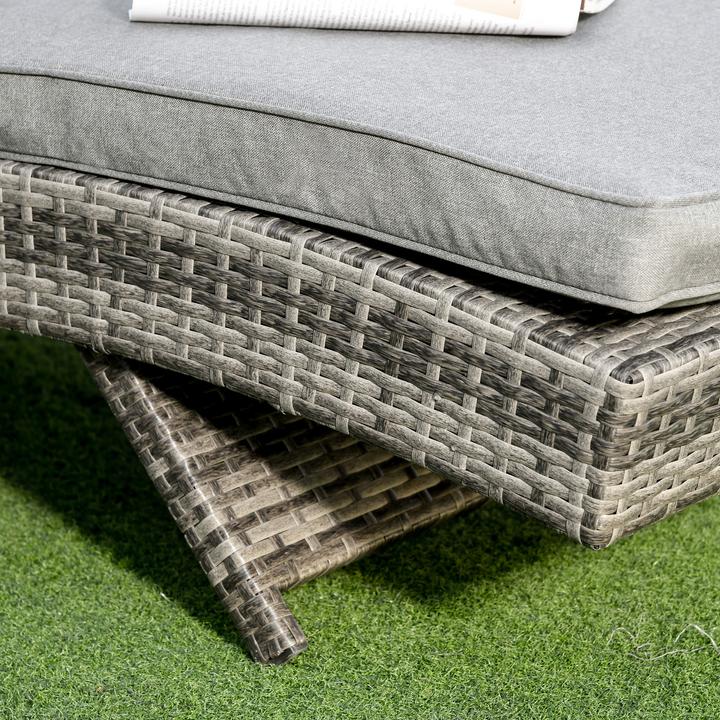 Immagine prodotto Outsunny Lettino da giardino con ruote (207 cm)