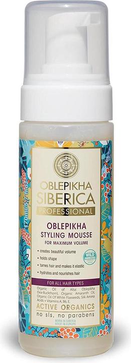 Produktbild Natura Siberica Siberica Professional - Oblepikha Styling Mousse For Maximum Volume Buckthorn Hair Styling Mousse (200 ml, Volumenschaum)