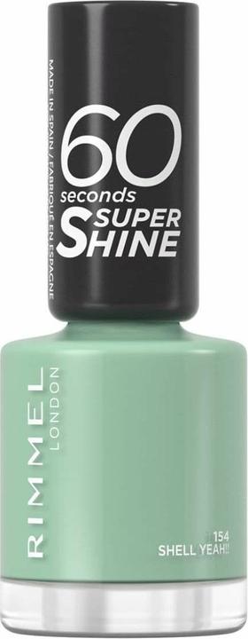 Rimmel London Rimmel - 60 Seconds Super Shine - Smalto per unghie 8 ml 154 Shell sì!!! (154, Smalto)