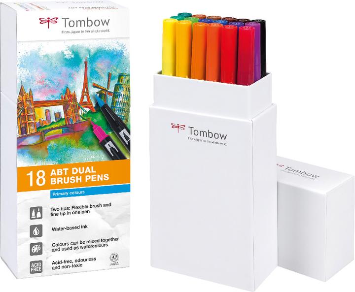 Actual product image Tombow ABT Dual Brush (Multicoloured, 18 x)