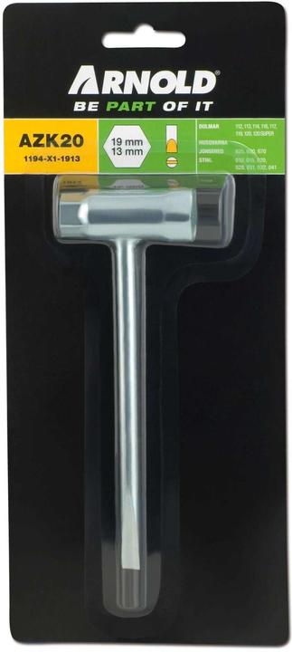 Actual product image Arnold Candle wrench (Lawn mower, Scarifier, Weed whacker, Chainsaw, Garden machinery tools)