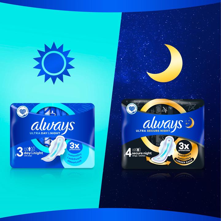Image du produit Always Ultra Day & Night (84 x, Tampons sanitaires)