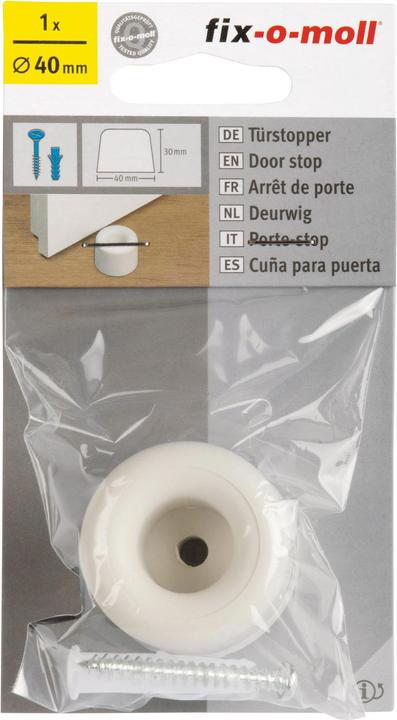 Image du produit Fix-o-moll Butoir de porte avec vis (1 pièce(s), Ø 4 x 3 cm)