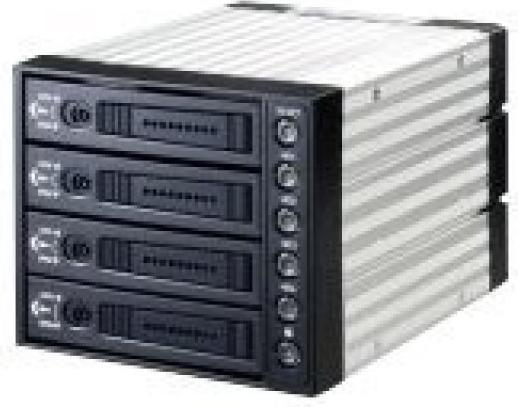 Actual product image Joujye ST-3141SS, 4 in 3 Hotswap Backplane, black, S-ATA