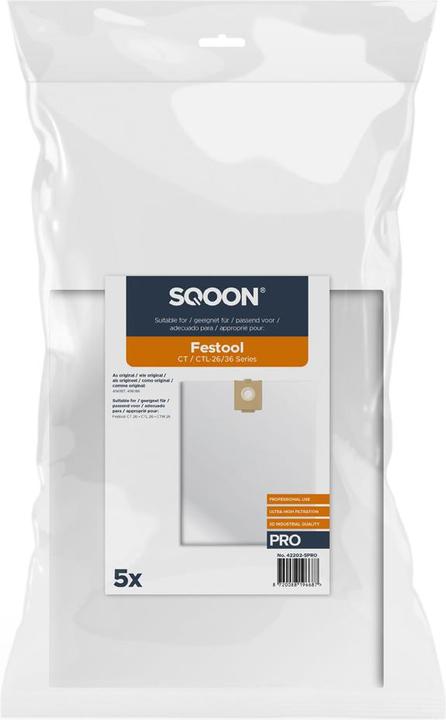 Image du produit Sqoon 42202-5PRO Staubsaugerbeutel Festool CTL-26/36 HF PRO 5 Stück (5 x)
