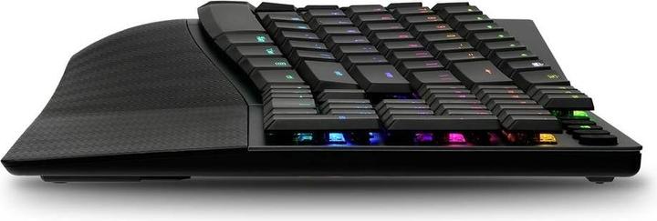 Produktbild Perixx PERIBOARD-835 BR DE, kabellose RGB-beleuchtete ergonomische mechanische Tastatur - flache bra (DE, Kabellos)