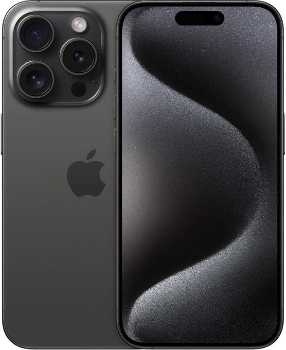 Apple iPhone 15 Pro (128 GB, Zwart titanium, 6.10", SIM + eSIM, 48 Mpx, 5G)