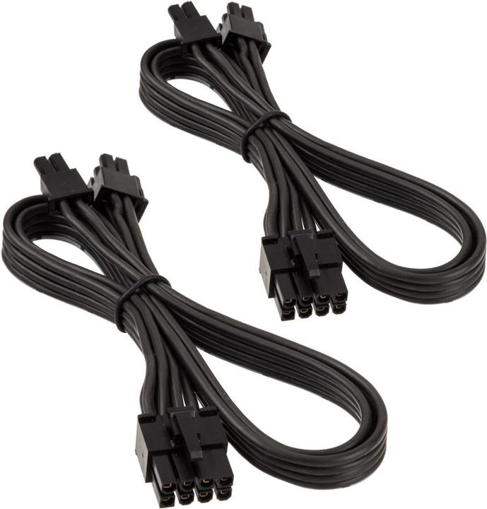 Actual product image Silverstone 8 Pin PCIe to 6+2 Pin PCIe Cable 350mm