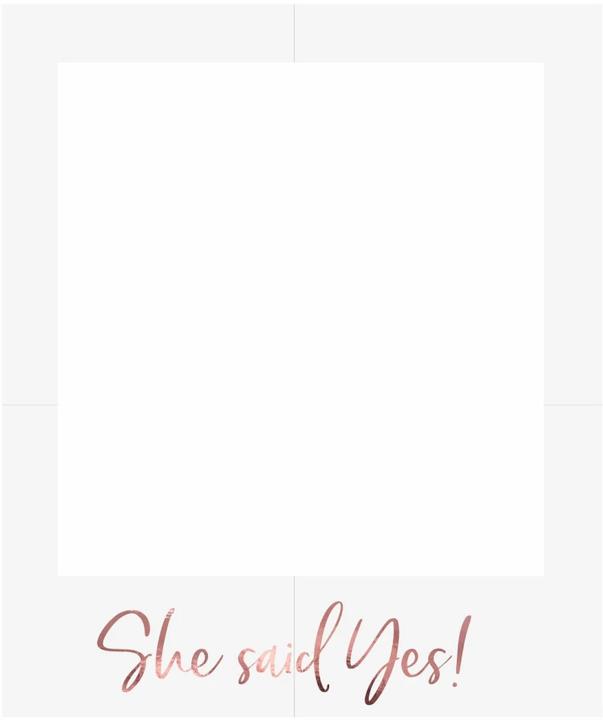 Immagine prodotto Partydeco Accessorio del partito Selfie Photo Frame lei ha detto sì Rose Gold