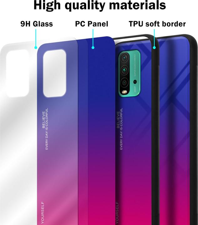 Produktbild Cadorabo TPU 2 Farben Glas Hülle (Xiaomi Poco M3, Xiaomi Redmi 9T)