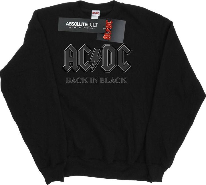 AC/DC Back In Schwarz Baumwolle Sweatshirt