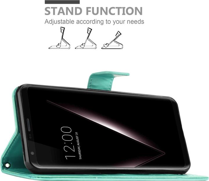 Produktbild Cadorabo Flower Book Hülle für LG V30 / V30+ / V30S / V30S+ (LG V30+, LG V30S+, LG V30)