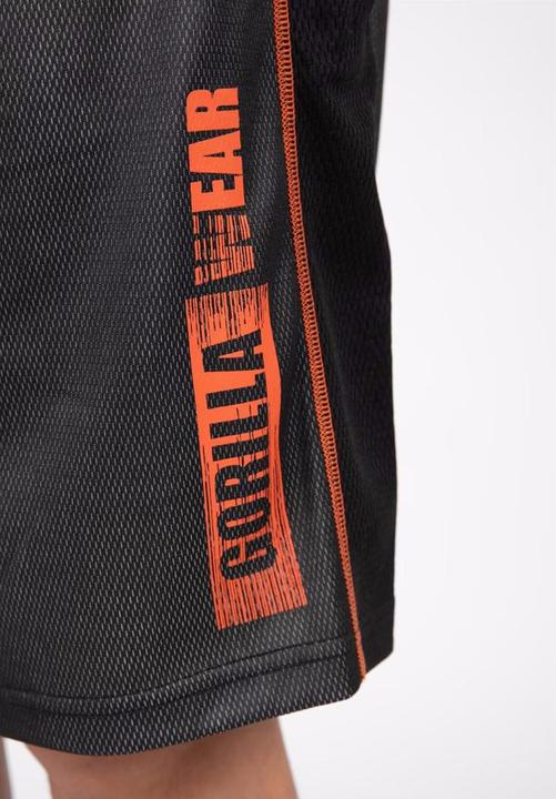 Immagine prodotto Gorilla Wear Wallace Mesh Shorts Grau/Orange (S/M)