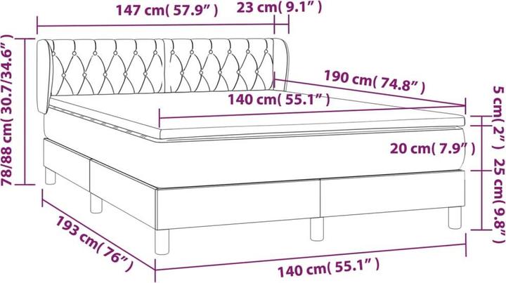 Produktbild VidaXL Valry (140 x 190 cm, 140 x 190 cm)