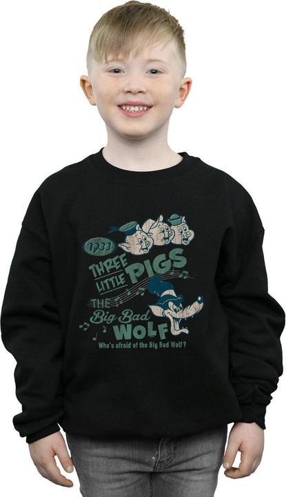 Actual product image Disney Boys Three Little Pigs Who's Afraid Of The Big Bad Wolf Sweatshirt (140, 146)