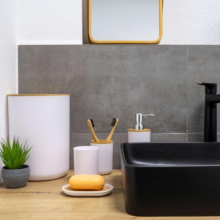 Image du produit Intirilife Badezimmer Zubehör Set inkl. Zahnputzbecher Seifenschale Seifenspender Toilettenbürste