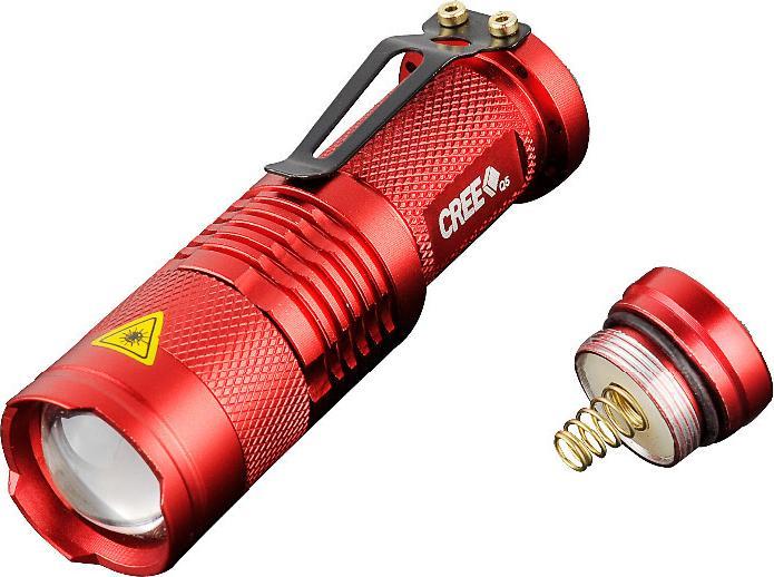 Immagine prodotto JTI Torcia LED CREE Ultrafire - Rosso (13.40 cm, 300 lm)