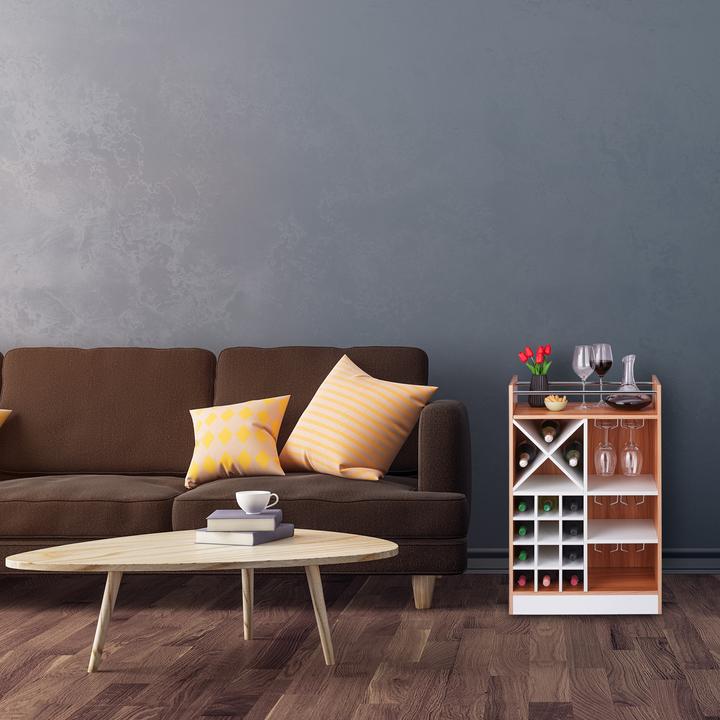Image du produit Relaxdays Étagère à vin, 8 bouteilles (63 x 35 x 96 cm)