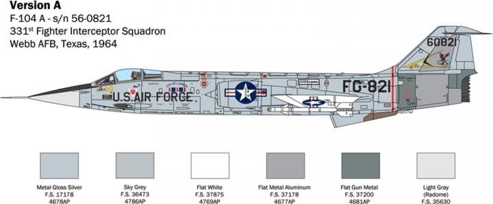 Actual product image 1:32 F-104 A/C Starfighter