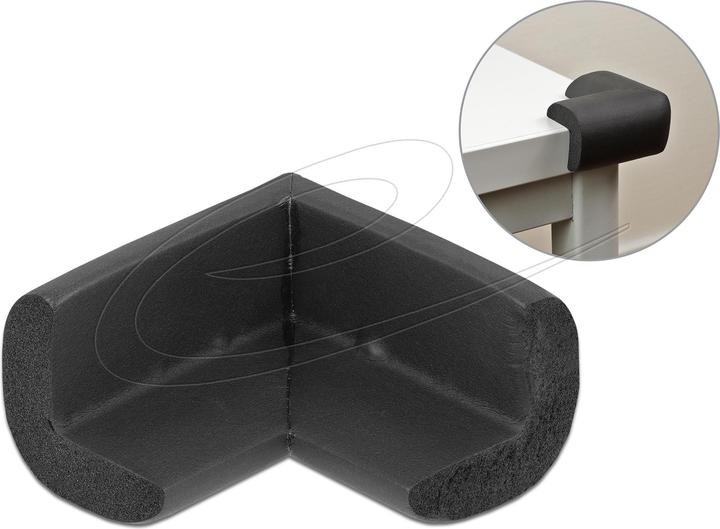 Produktbild Delock Schaumstoff Kantenschutz selbstklebend 56 x 56 x 33 mm schwarz