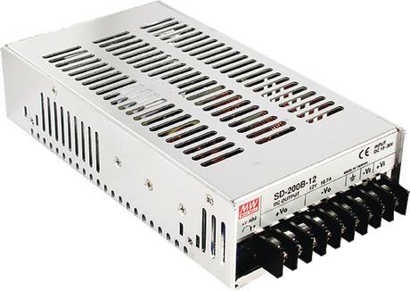 Actual product image MeanWell DC-DC converter, 19-36Vin, 12Vdc 16.7A