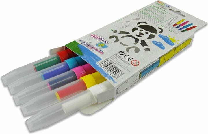 Actual product image Malinos Airbrush pens Magic Teddy 5colours + stencil 5+ (Multicoloured, 5 x)