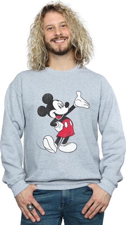 Actual product image Disney Mens Traditional Wave Mickey Mouse Sweatshirt (3XL)