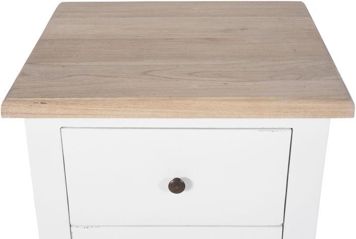 Produktbild Swisshandel24 Kommode Kora, natura/weiss (45 x 41 x 111 cm)