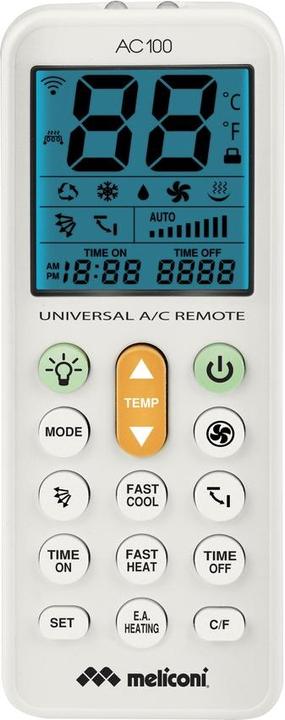Productafbeelding Meliconi AC 100 Afstandsbediening RF Draadloze Knoppen voor Airconditioning (Universele afstandsbediening)