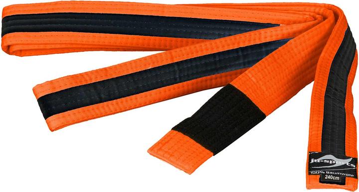 Produktbild Ju-Sports Bjj Kindergürtel orange mit schwarzem Streifen