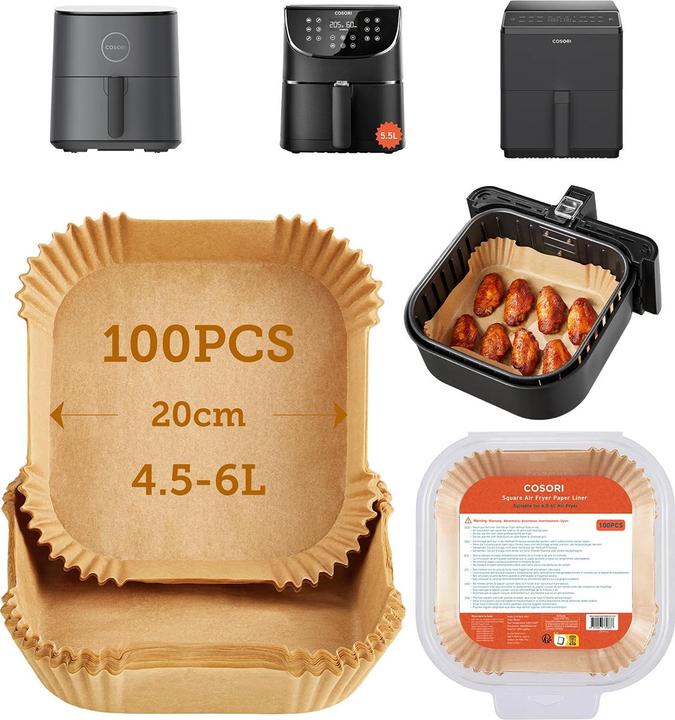 Produktbild Cosori Papiereinleger für Heissluftfritteusen CLR-R601