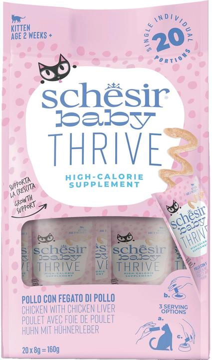 Actual product image Schesir Baby Thrive, Poulet avec Foie de Poulet, 20x8g (Junior, 20 pcs., 160 g)
