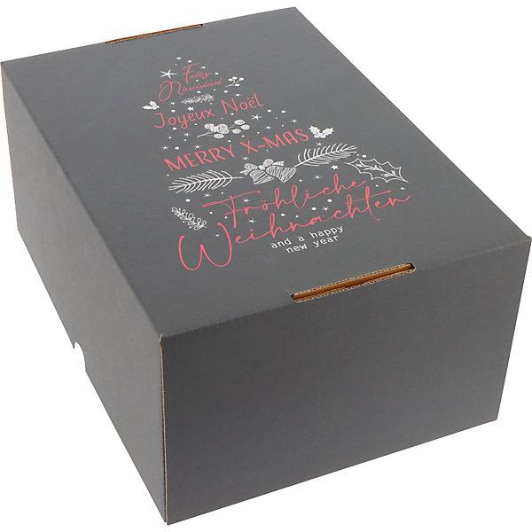 Actual product image kaiserkraft International Christmas Tree pattern box with push-on lid, pack of 25, internal (25 x)
