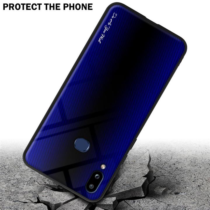 Actual product image Cadorabo TPU Striped Glass Cover (Samsung Galaxy A10s, Samsung Galaxy M01s)