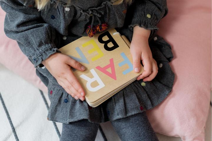 Actual product image Kindsgut Occupational Toy Wooden Book Colours