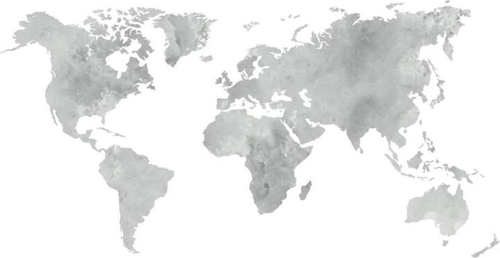 Produktbild Trenddeko Aquarell Weltkarte (120 x 62 cm)