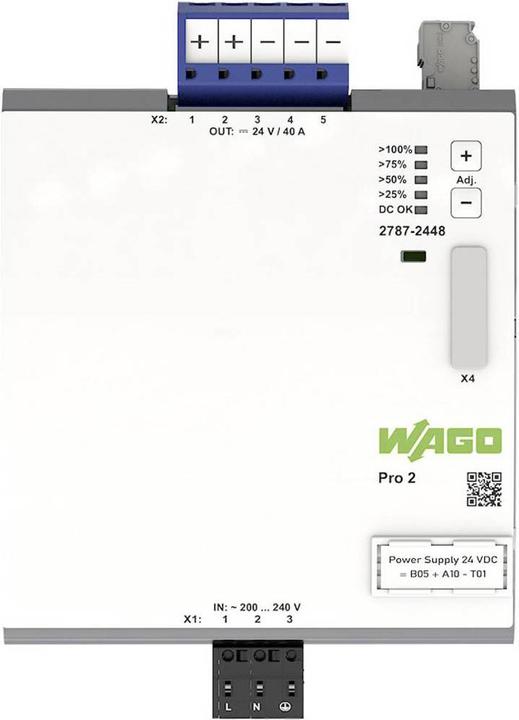 Actual product image Wago Pro 2 DIN Rail Power Supply 40 A 960 W