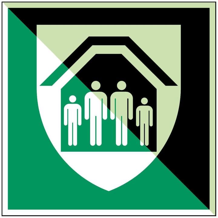 Energie-Label Brady ISO-Sicherheitsschild - Schutzraum