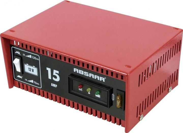 Immagine prodotto Absaar ABSAR-Batterie Ladegerät 12 Volt 18-120 AH 15 Ampere rot (12V, 15 A)