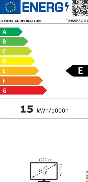 Etichetta energetica iiyama ProLite T2455MSC-B1 (1920 x 1080 pixel, 23.80")