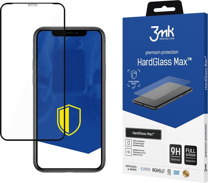 Actual product image 3MK HardGlass Max for iPhone X / XS / 11 Pro BL (1 Piece, Apple iPhone X, Realme 11 Pro+)