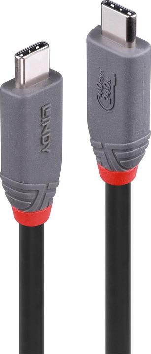 Produktbild Lindy 0.8m USB4 240W Typ C Kabel, 40Gbit/s, Anthra Line Typ C Stecker an C Stecker (0.80 m, USB 4.0)