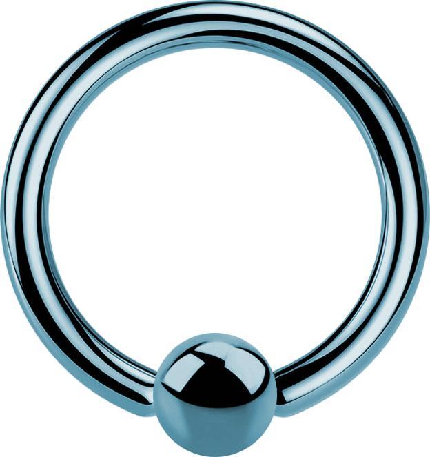 Star Piercing Ball Closure Ring hellblau (ohne Messing, Titan G23)
