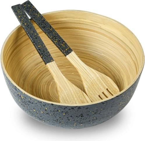 Immagine prodotto Jungle Culture insalatiera extra large in bambù grigio scuro (28 cm di diametro) (28 cm, 1 x)
